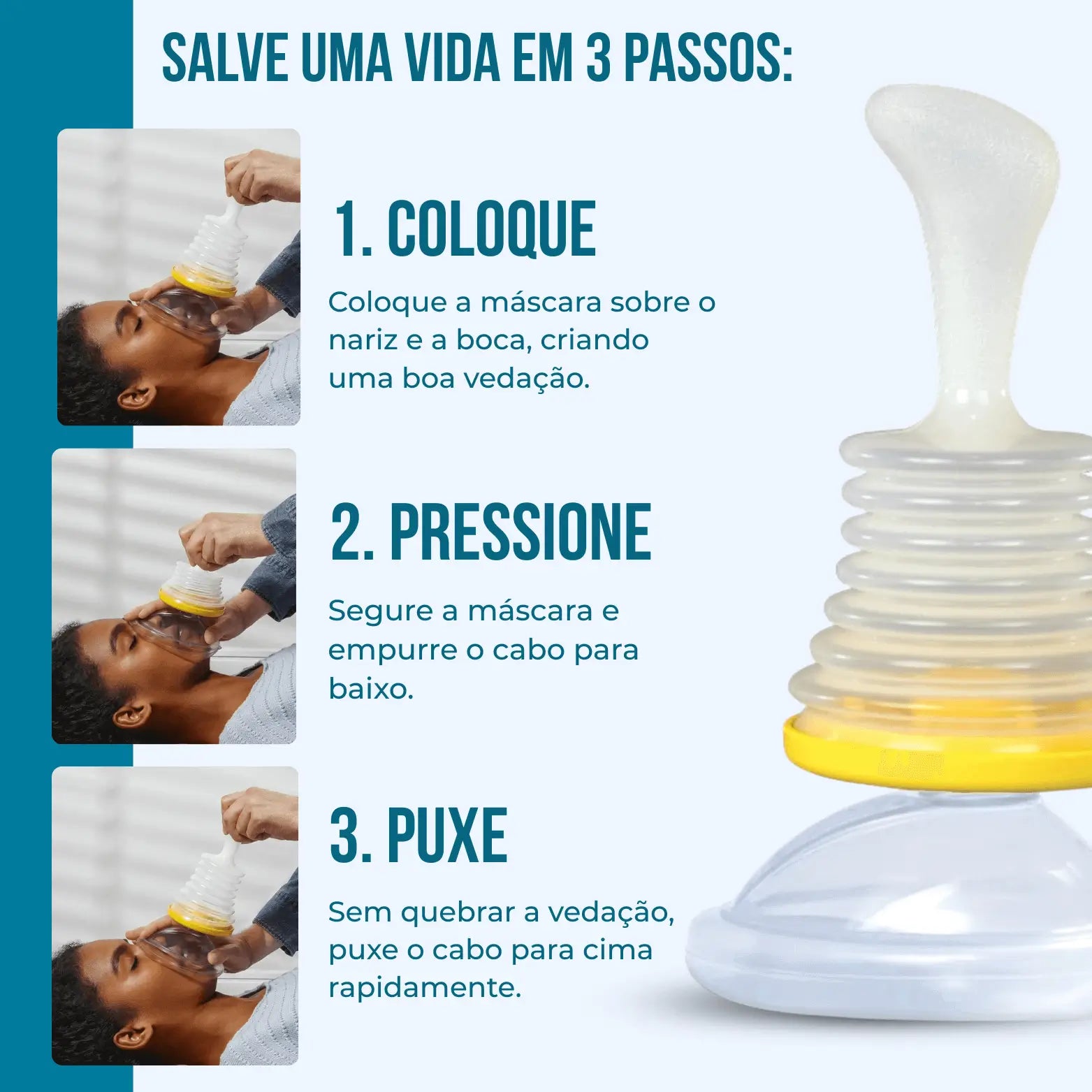 Desengasgador LifeVac (4x Máscaras: Infantil/Adulto)