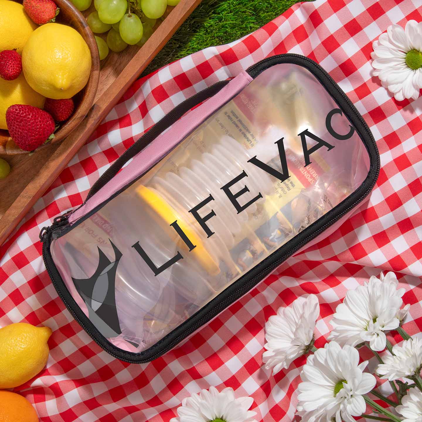 LifeVac - Kit Rosa (4x Máscaras + 2x Bolsas)