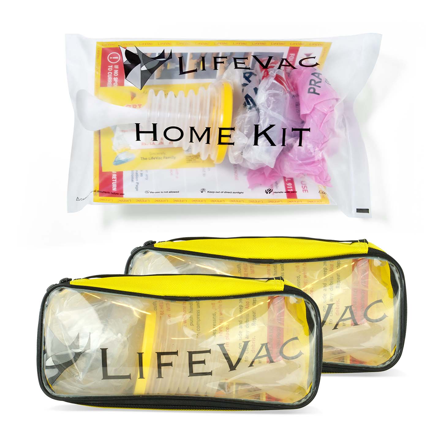 LifeVac Combo: 1 Kit Residencial + 2 Kits de Viagem