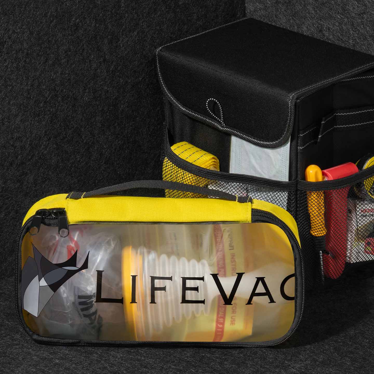 LifeVac - Kit Amarelo (4x Máscaras + 2x Bolsas)