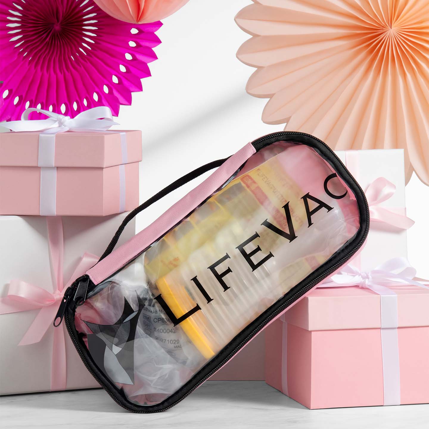 LifeVac - Kit Rosa (5x Máscaras + Bolsa)